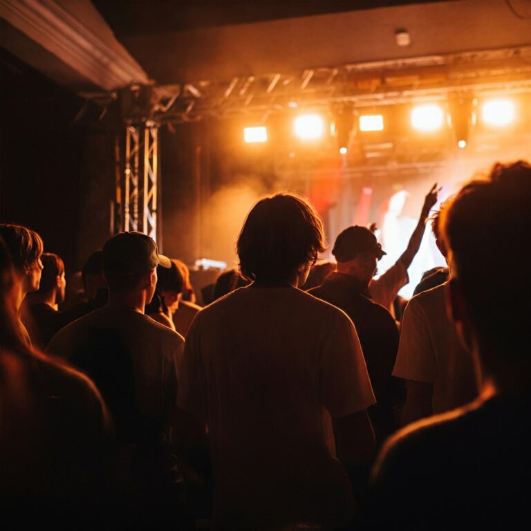 young people enjoying live music