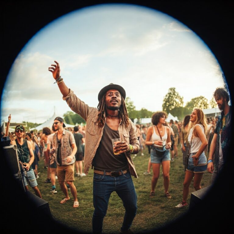 people at a festival