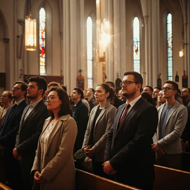 congregants at a church