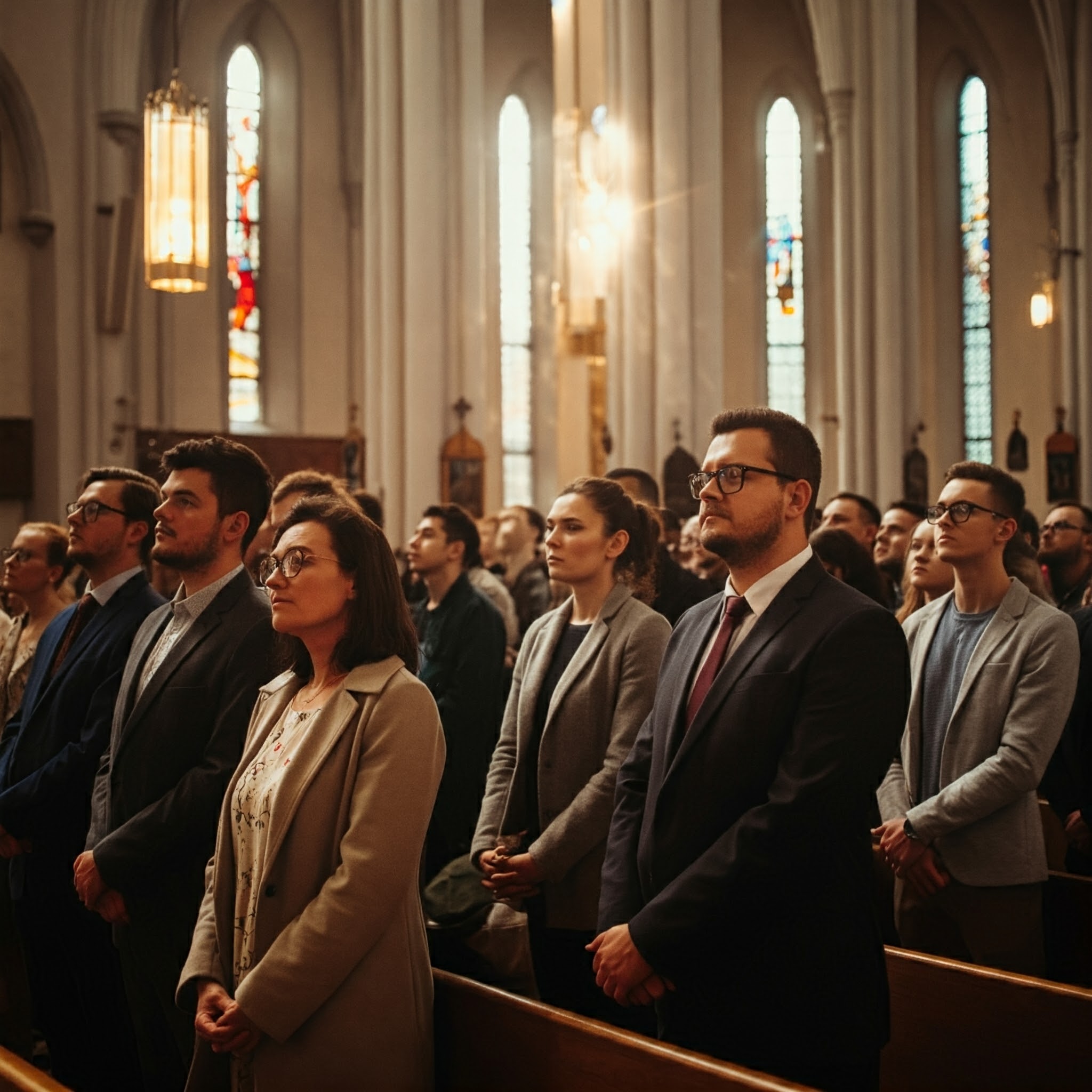 congregants at a church
