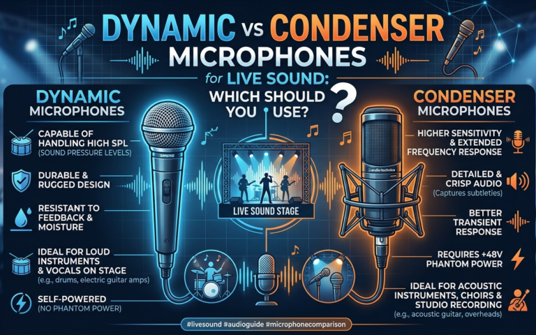 Dynamic vs Condenser Microphones for Live Sound: Which Should You Use?